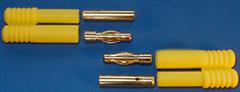 AC-CONN-4 4mm Gold Conn. Set with Insulator (max 2.5mm wire)